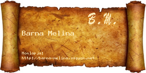 Barna Melina névjegykártya